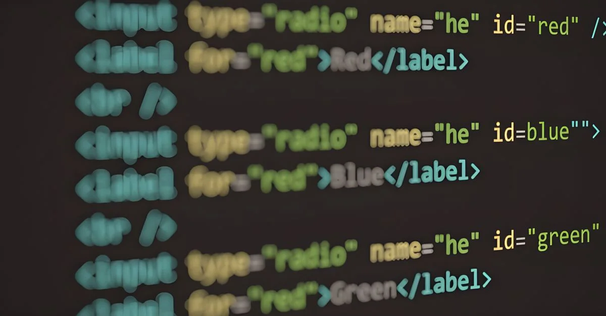 Code HTML affiché sur un écran, démontrant la structure et la syntaxe du web.